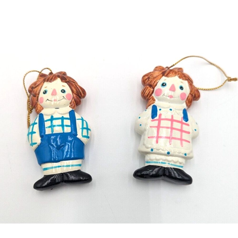 Vintage Raggedy Ann and Andy Christmas Tree Ornaments‎